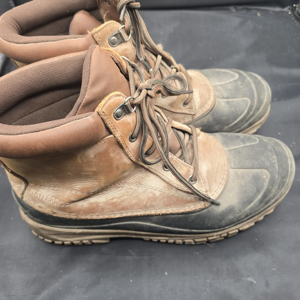 Ozark Trail Brown and Black Hiking Boots with‎ Rugged Design
